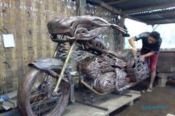 REPLIKA HARLEY DAVIDSON : Inilah "Motor Ghost Rider" Buatan Boyolali