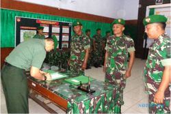 MUTASI TNI : 6 Perwira Kodim Wonogiri Pindah Tugas 