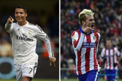 ATLETICO MADRID VS REAL MADRID : Adu Tajam Griezmann-Ronaldo di Perempat Final Liga Champions
