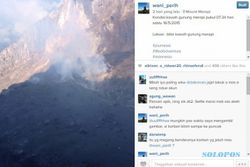 PENDAKI JATUH KE KAWAH MERAPI : Beredar Video Kondisi Puncak Merapi Sebelum Eri Jatuh