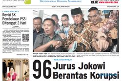 SOLOPOS HARI INI : 96 Jurus Jokowi Berantas Korupsi hingga Revisi SK Pembekuan PSSI