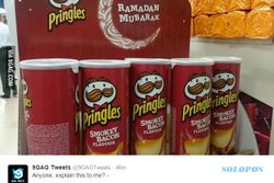 FOTO KONTROVERSIAL : Sambut Ramadan, Supermarket Ini Jual Pringles Rasa Daging Babi