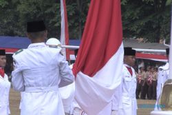 HUT KE-70 RI : Upacara Pemkab Sukoharjo Diwarnai Insiden Bendera Mlintir