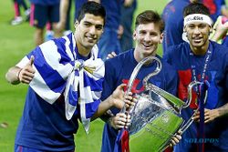 LIGA SPANYOL 2015/2016 : Suarez: Kerja Sama Tim Bisa Gantikan Peran Messi