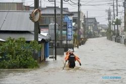 BENCANA JEPANG : Jepang Dilanda Banjir dan Longsor, Puluhan Ribu Warga Dievakuasi, 1 Hilang