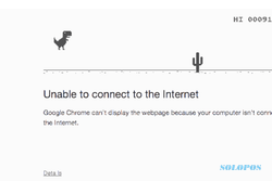 TAHUKAH ANDA? : T-Rex di Google Chrome Ternyata Mini Game
