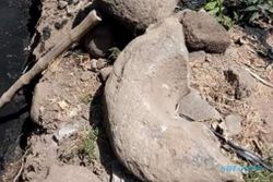BENDA CAGAR BUDAYA MADIUN : Perbaikan Got di Ngrawan Singkap Pecahan Batu Lumpang Kuno