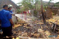 KEBAKARAN SRAGEN : Baru Sebulan Dapat Bantuan RTLH, Dapur Rumah Ludes Terbakar