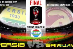 FINAL PIALA PRESIDEN 2015 : Prediksi Skor dan Line Up Persib Bandung Vs Sriwijaya FC
