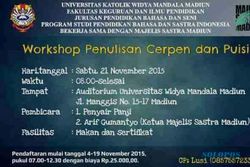 KAMPUS MADIUN : Unika Wima Madiun Workshop Tulis Cerpen dan Puisi