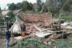ANGIN KENCANG BOYOLALI : Puluhan Rumah Rusak, 2 Rumah Rata dengan Tanah