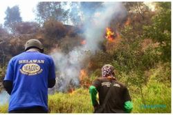 KEBAKARAN MERAPI : Kobaran Api di Gunung Merapi Berhasil Dipadamkan