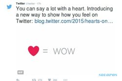 MEDIA SOSIAL TERPOPULER : Twitter Klaim Tombol Love Disukai Pengguna