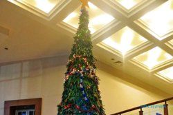 HOTEL DI SEMARANG : Unik, Hotel Dafam Buat Pohon Natal dari Kertas Bekas Setinggi 5 Meter