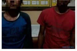 PENCURIAN NGANJUK : Curi Helm di Toko Perlengkapan TNI, Dua Pemuda Nyaris Babak Belur