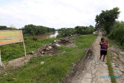 LONGSOR SOLO : Tanggul Anak Sungai Bengawan Solo Kian Memprihatinkan, Ini Penyebabnya