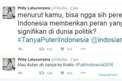 PUTERI INDONESIA 2016 : Prilly Latuconsina Sumbang Pertanyaan untuk Finalis