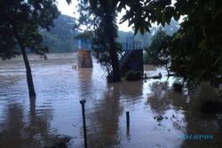 HUJAN DERAS SOLO : Waspada Banjir! 2 Pintu Air Bengawan Solo Status Siaga