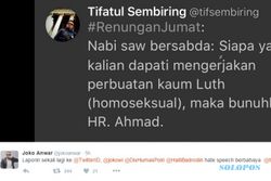 FENOMENA LGBT : Bahas Hadis LGBT, Tifatul Sembiring dan Joko Anwar Twitwar