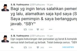 TWITTER SBY : Merasa Disalahkan Pemerintahan Jokowi, SBY Curhat di Twitter