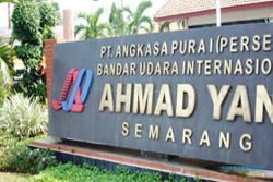 BANDARA AHMAD YANI : Angkasa Pura I Semarang Sangkal Apron Bandara A. Yani Ambles