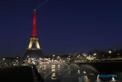 LEDAKAN BOM BELGIA : Berduka Atas Bom Brussel, Menara Eiffel Berwarna Bendera Belgia