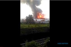 KEBAKARAN SRAGEN : Inilah Video Amatir Awal Kebakaran Pabrik Mebel Jokowi