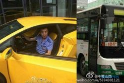 KISAH UNIK : Sopir Bus Ngantor Pakai Lamborghini Bikin Melongo