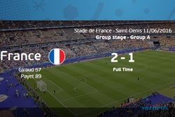 HASIL PERTANDINGAN GRUP A : Inilah Statistik Pertandingan Prancis vs Rumania