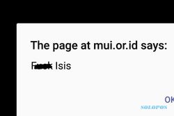 Diretas, Website MUI Ditulisi ISIS