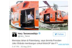 MOTOGP DI INDONESIA : Hary Tanoe Ngaku Diminta Jokowi Bangun Sirkuit Jakabaring