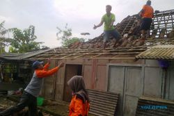 Puting Beliung Rontokkan Puluhan Rumah di Baturetno Wonogiri