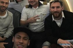SPORTAINMENT : Messi & Mascherano "Membonceng" Jet Pribadi Neymar