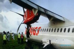 KECELAKAAN PESAWAT : Wings Air Tergelincir hingga Patah Sayap Saat Mendarat di Bandara Ahmad Yani