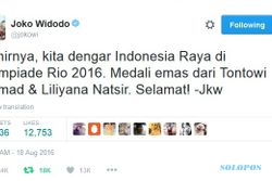 Cuitan Jokowi Jadi Golden Tweet Indonesia 2016
