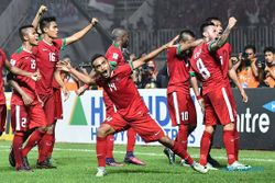 LAGA UJI COBA : Babak I, Indonesia Ungguli Kamboja 2-0
