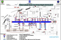 TAHUN BARU 2017 : Car Free Night, Ini 11 Ruas Jalan Rawan Macet di Solo