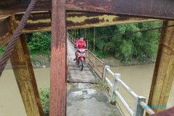 INFRASTRUKTUR BANTUL : Jembatan Nambangan Dinyatakan Berbahaya, Akses Melintas Ditutup