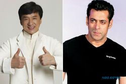 BOLLYWOOD : Ngefans Berat, Jackie Chan Kunjungi Salman Khan di India