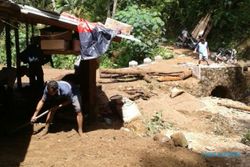 BANJIR PONOROGO : Banjir Bandang, 1 Rumah di Ngrayun Rusak Parah