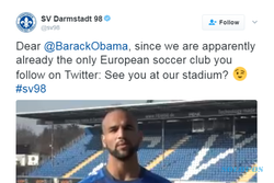 SV Darmstadt, Satu-Satunya Klub Eropa yang Di-follow Obama
