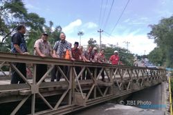 INFRASTRUKTUR BOYOLALI : Lebaran, Jembatan Grawah di Jalur SSB Masih Pakai Bailey