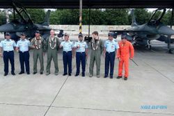 Penerbang USAF Antarkan 2 Pesawat F-16 ke Lanud Iswahjudi Magetan
