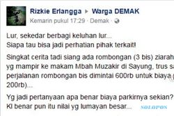 WISATA DEMAK : Parkir di Makam Syekh Mudzakir Rp200.000?