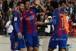 LIGA SPANYOL : Trio MSN Barcelona Kejar 100 Gol