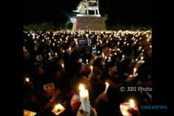 Foto Aksi 1.000 Lilin di Manahan Solo Hoax, Ini yang Sebenarnya