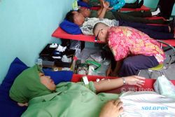 HUT POLISI MILITER : Puluhan Warga Sumbangkan Darah di Makodim Sragen