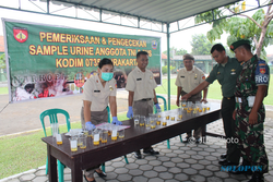 204 Anggota Kodim Surakarta Ikuti Tes Urine Dadakan, Ini Hasilnya