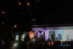 Peringati Hari Lahir Pancasila, Ratusan Warga Boyolali Terbangkan Lampion