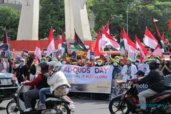 DEMO WARGA : Rayakan Hari Quds, Ratusan Orang Beraksi di Semarang